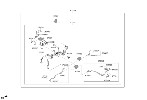 2025 Hyundai Genesis GV60 HOSE & TUBE ASSY Diagram for 97759-GI500