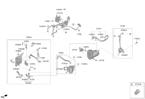 2025 Hyundai Genesis GV60 Air conditioning System-Cooler Line Diagram 2