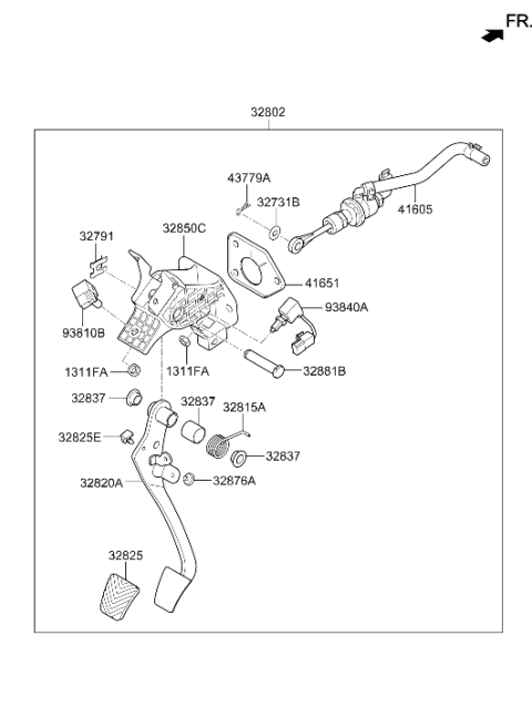 2011 Hyundai Genesis Coupe Accelerator Pedal Diagram 2