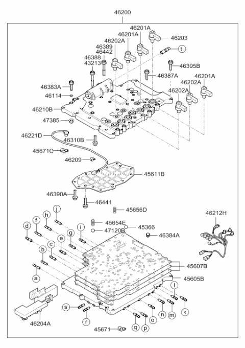 2008 Hyundai Genesis Coupe Oil Filter Assembly Diagram for 46384-4C000
