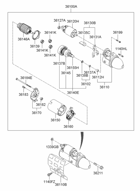 2011 Hyundai Genesis Coupe Starter Diagram 2