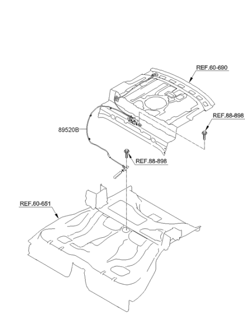 2012 Hyundai Genesis Coupe Latch Assembly-Rear Seat,RH Diagram for 89740-2M000