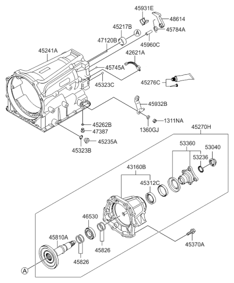 2011 Hyundai Genesis Coupe Auto Transmission Case Diagram 2