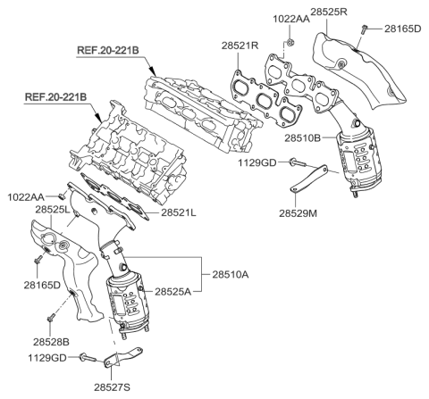 2011 Hyundai Genesis Coupe Exhaust Manifold Diagram 2