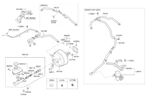 2012 Hyundai Genesis Coupe Reservoir Cap Assembly Diagram for 58531-2B500