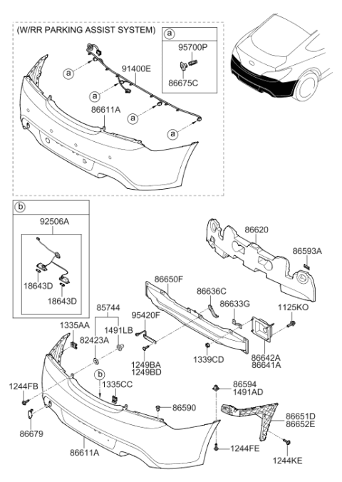 2009 Hyundai Genesis Coupe Sensor-BWS Diagram for 95700-2M100-NCA