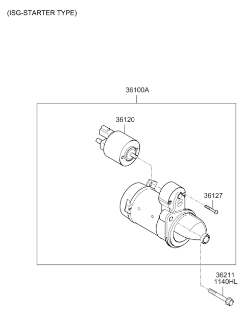 2013 Hyundai Elantra Korean made Starter Diagram 3