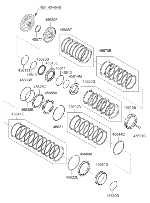 2011 Hyundai Elantra Korean made Transaxle Brake-Auto Diagram 2