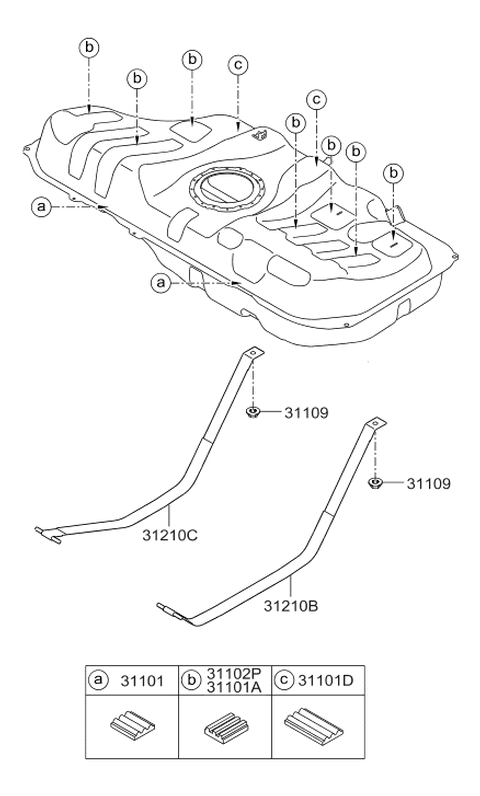 2013 Hyundai Elantra Korean made Fuel System Diagram 4