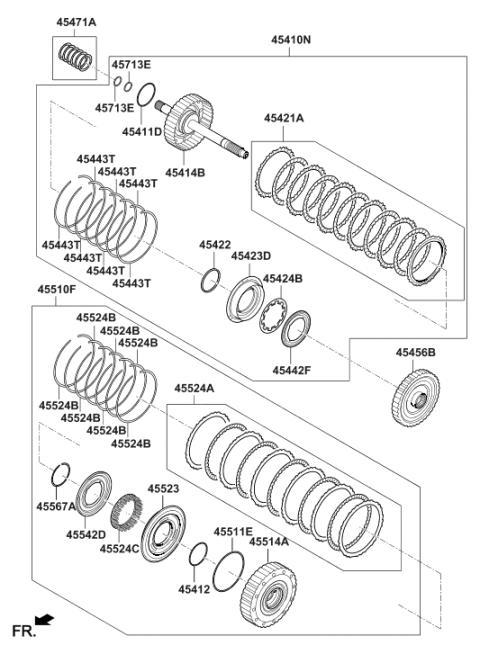2012 Hyundai Elantra Ring Snap Diagram for 45452-26019