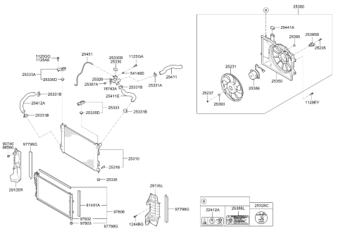 2011 Hyundai Elantra Air Guard Left Diagram for 29136-3X000