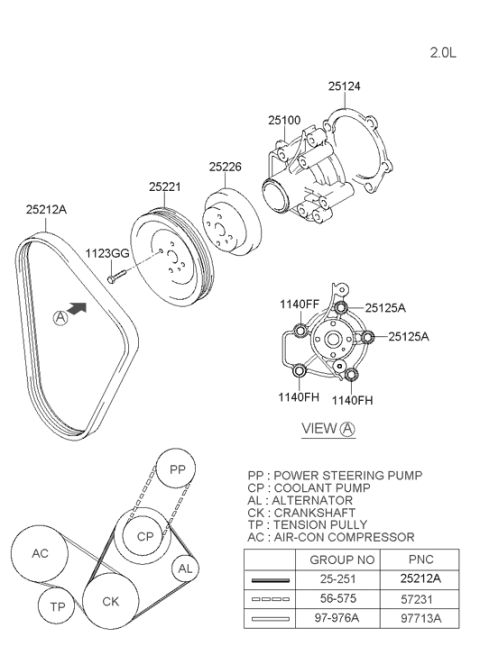 2004 Hyundai Tucson Coolant Pump Diagram 2