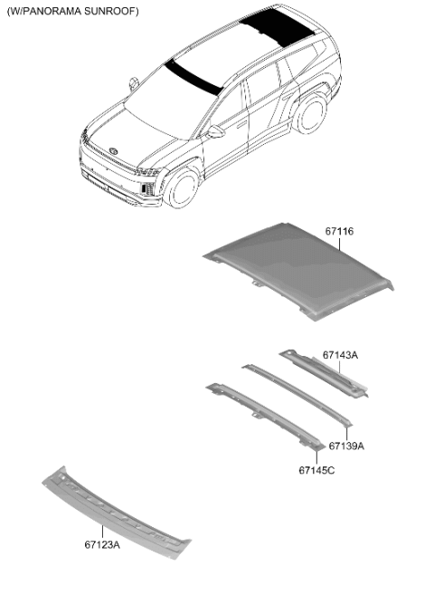 2026 Hyundai Ioniq 9 Roof Panel Diagram 2