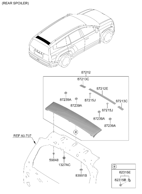 2026 Hyundai Ioniq 9 Roof Garnish & Rear Spoiler Diagram 2