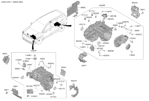 2026 Hyundai Ioniq 9 Traction Motor & GDU Diagram 2