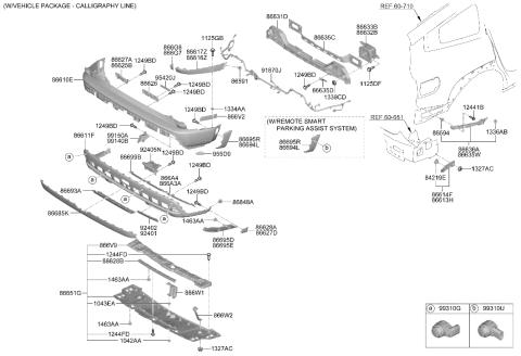 2026 Hyundai Ioniq 9 LIP-REAR BUMPER,RH Diagram for 866A4-TD300-CA