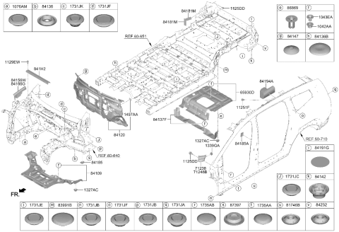 2026 Hyundai Ioniq 9 PAD ASSY-ISOLATION DASH PANEL Diagram for 84120-TD100