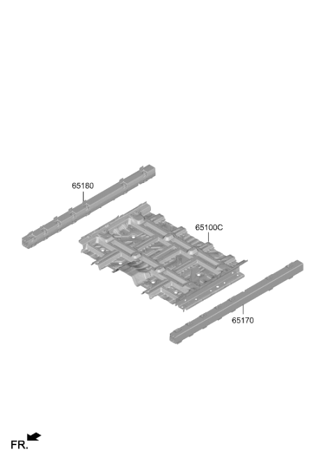 2026 Hyundai Ioniq 9 Panel Assembly Floor Center Diagram for 65100-TD000