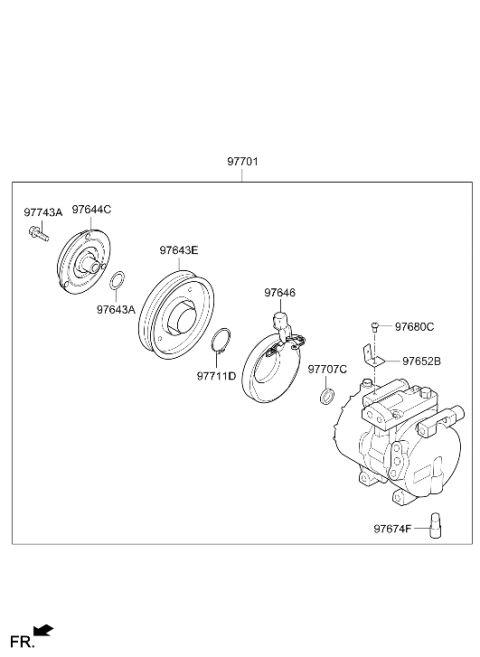 2013 Hyundai Veloster Air conditioning System-Cooler Line Diagram 4