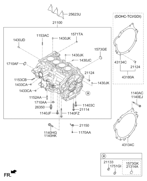 2013 Hyundai Veloster Bolt Diagram for 11400-06146-P