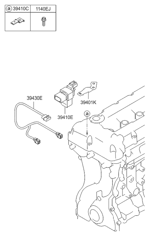 2011 Hyundai Veloster Bracket-WGV Diagram for 39420-2B100