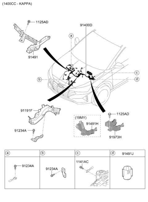 2019 Hyundai Elantra US Alabama made Control Wiring Diagram 2