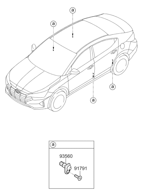 2019 Hyundai Elantra US Alabama made Switch Diagram 2