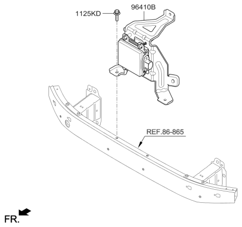 2014 Hyundai Genesis Module Assembly-Automatic Cruise Diagram for 96410-B1000