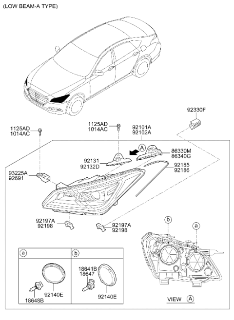 2016 Hyundai Genesis Head Lamp Diagram 2