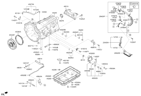 2016 Hyundai Genesis Auto Transmission Case Diagram 2