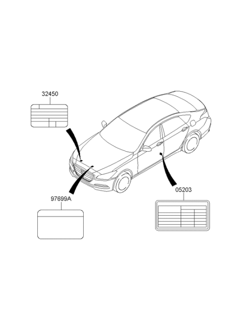 2016 Hyundai Genesis Label Diagram 2