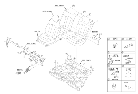 2015 Hyundai Genesis Hook Assembly Diagram for 89630-3T000