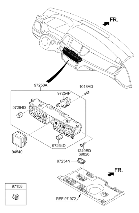 2016 Hyundai Genesis Sensor-In Car Diagram for 97268-B1000
