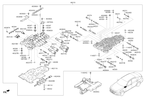 2016 Hyundai Genesis Transmission Valve Body Diagram 2