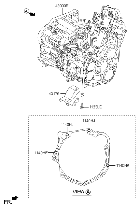 2015 Hyundai Veloster Transaxle Assy-Manual Diagram 2