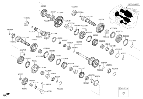 2015 Hyundai Veloster Transaxle Gear-Manual Diagram 2