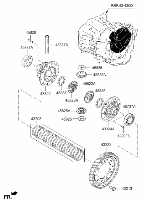 2015 Hyundai Veloster Transaxle Gear-Manual Diagram 6