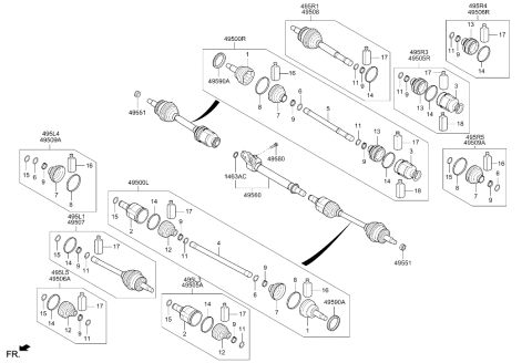 2021 Hyundai Veloster N Nut-Castle Diagram for 49551-3X000