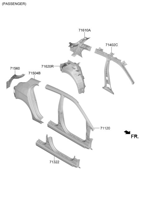 2020 Hyundai Veloster N Side Body Panel Diagram 2