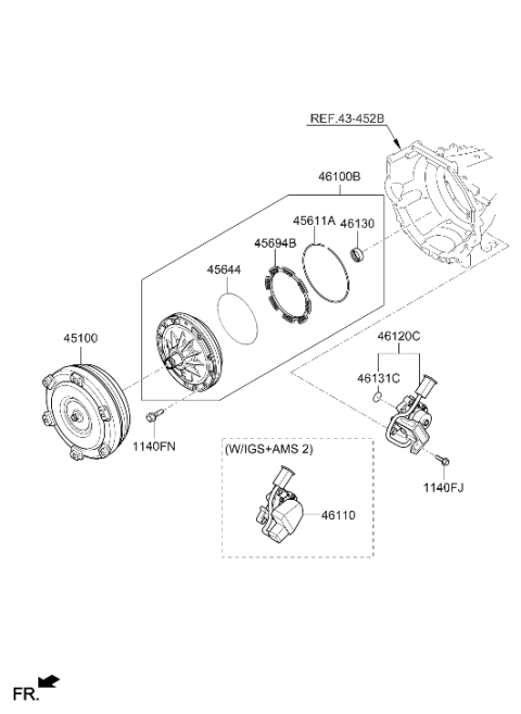 2026 Hyundai Genesis GV80 Return Spring Diagram for 45635-47100