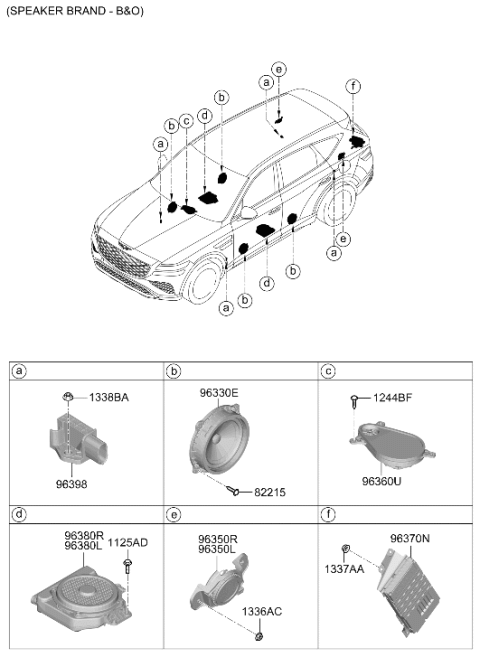 2026 Hyundai Genesis GV80 Speaker Diagram 2