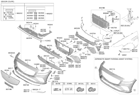 2026 Hyundai Genesis GV80 Front Bumper Diagram 2