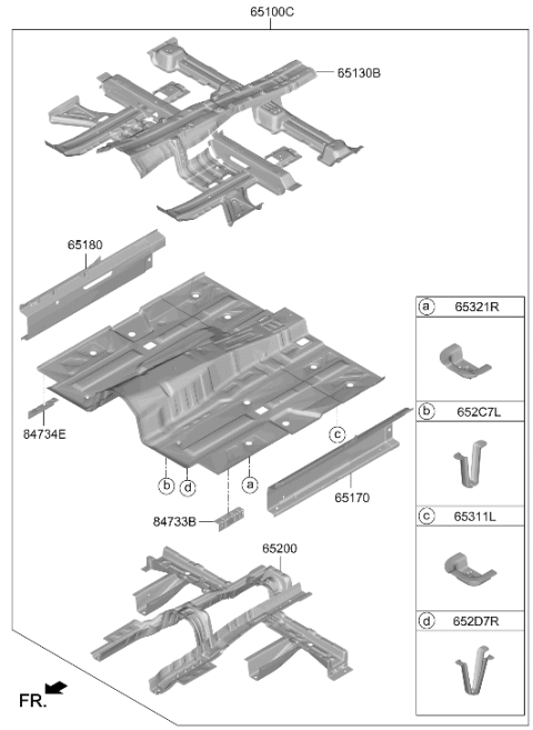 2026 Hyundai Genesis GV80 Floor Panel Diagram 4