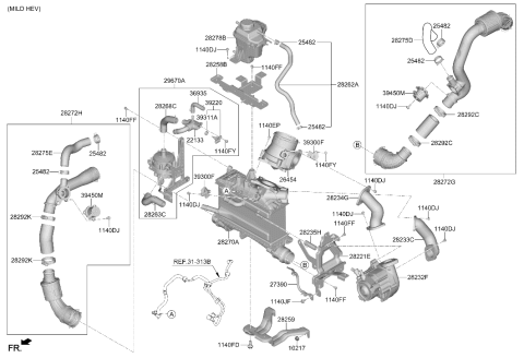 2026 Hyundai Genesis GV80 Turbocharger & Intercooler Diagram 2
