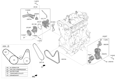 2026 Hyundai Genesis GV80 Coolant Pump Diagram 3