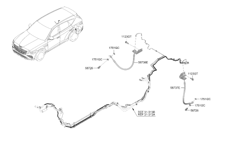 2026 Hyundai Genesis GV80 Brake Fluid Line Diagram 2