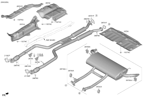 2026 Hyundai Genesis GV80 Muffler & Exhaust Pipe Diagram 2