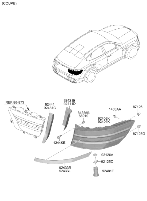 2026 Hyundai Genesis GV80 Rear Combination Lamp Diagram 2