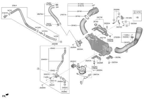 2026 Hyundai Genesis GV80 Turbocharger & Intercooler Diagram 3