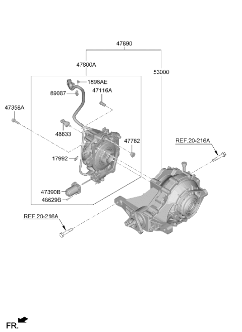 2026 Hyundai Genesis GV80 Rear Differential Carrier Diagram 3
